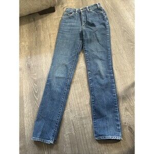 Vintage Big John Big Washing Jeans Womens 26 High Rise Tapered Japanese Denim